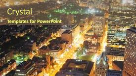  Presentation with boston - Slide set enhanced with urban city night scene boston aerial view with skyscrapers at night with city skyline illuminated background and a tawny brown colored foreground