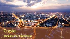  Presentation with traffic light - Cool new PPT theme with urban city traffic light backdrop and a tawny brown colored foreground