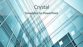  Presentation with glass construction - Cool new slides with urban construction - prospective view to glass high backdrop and a cool aqua colored foreground