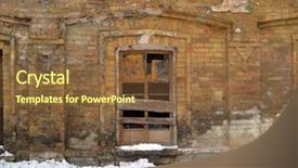  Presentation with decay - Slides featuring urban decay historical buiding ukraine background and a tawny brown colored foreground
