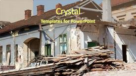  Presentation with urban - Slide deck enhanced with urban demolition site background and a  colored foreground