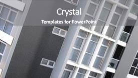  Presentation with modern building - PPT layouts enhanced with urban design - abstract modern building 2 background and a gray colored foreground