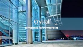  Presentation with modern reflective office buildings - Colorful PPT layouts enhanced with bread on the white paper backdrop and a light gray colored foreground