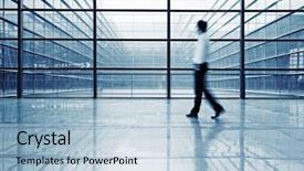  Presentation with urban design - Theme featuring urban design - image of people silhouettes background and a light blue colored foreground