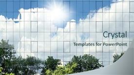  Presentation with modern building - Slides enhanced with urban design - modern building background and a sky blue colored foreground