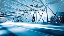  Presentation with shanghai - Amazing slide deck having urban design - night traffic lights inside backdrop and a light blue colored foreground