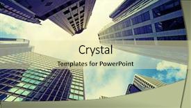  Presentation with urban design - Presentation theme with urban design - skyscraper background and a soft green colored foreground