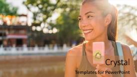  Presentation with healthy snack - PPT layouts enhanced with urban destination for romantic getaway background and a coral colored foreground