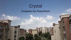  Presentation with community development - Slide deck enhanced with urban development in dubai uae background and a teal colored foreground