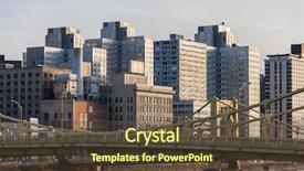  Presentation with urban buildings - Beautiful PPT layouts featuring urban downtown buildings and allegheny backdrop and a tawny brown colored foreground