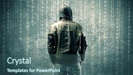  Presentation with anonymous - Beautiful theme featuring urban environment and number code backdrop and a  colored foreground