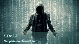  Presentation with anonymous - Slide deck featuring urban environment and number code background and a  colored foreground