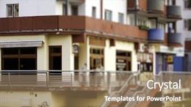  Presentation with flood - Amazing presentation theme having urban floods - flood in the city backdrop and a coral colored foreground