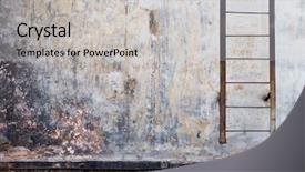  Presentation with graffiti - PPT layouts consisting of urban graffiti - wall of an old house background and a light gray colored foreground