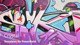  Presentation with graffiti - Amazing PPT layouts having urban-graffiti-in-lisbon-portugal backdrop and a purple colored foreground