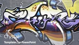  Presentation with graffiti - Slide deck consisting of urban-graffiti-in-lisbon-portugal background and a gray colored foreground