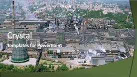  Presentation with urban green - Slide deck featuring urban green - plant - aerial view background and a gray colored foreground