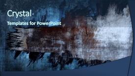  Presentation with abstract paint brush texture art - Slides having urban grunge - abstract painted background background and a ocean colored foreground