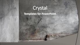  Presentation with corner - Presentation theme consisting of urban grunge - corner of old concrete room background and a gray colored foreground