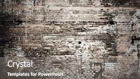  Presentation with old brick wall texture - Presentation design enhanced with urban grunge - old brick wall texture background and a gray colored foreground
