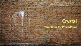  Presentation with old brick wall texture - Slide deck with urban grunge - old brick wall texture background and a tawny brown colored foreground