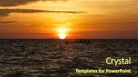  Presentation with sunset at venice beach palm - Amazing presentation having urban heat island - beautiful sunset on tropical beach backdrop and a  colored foreground