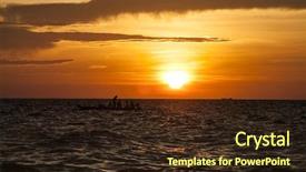  Presentation with sunset at venice beach palm - Cool new theme with urban heat island - beautiful sunset on tropical beach backdrop and a  colored foreground