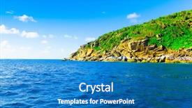  Presentation with ocean - PPT theme consisting of urban heat island - ocean wallpaper nature background and a  colored foreground