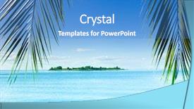  Presentation with fantasy - Amazing slides having urban heat island - sea fantasy landscape backdrop and a teal colored foreground