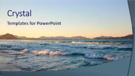  Presentation with heat - Slide deck consisting of urban heat island - sunset at the sea background and a sky blue colored foreground