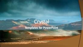  Presentation with lava - Beautiful PPT theme featuring urban heat island - volcano and lava desert backdrop and a  colored foreground