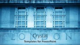  Presentation with historical architecture - Slide set with urban-historical-architecture-in-london background and a light blue colored foreground