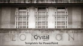  Presentation with historical architecture - Presentation having urban historical architecture in london background and a light gray colored foreground