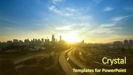  Presentation with kuala lumpur - Presentation having urban landscape - kuala lumpur is the capital background and a tawny brown colored foreground
