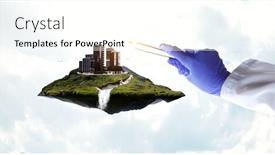  Presentation with urban - Beautiful slides featuring urban-landscape-with-skyscrapers-mixed backdrop and a cream colored foreground