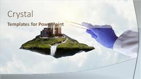  Presentation with urban - Audience pleasing theme consisting of urban-landscape-with-skyscrapers-mixed backdrop and a cream colored foreground