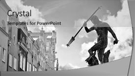  Presentation with poland - Slide set consisting of soil - african forest elephant loxodonta cyclotis background and a gray colored foreground.