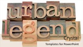  Presentation with urban - Slide deck consisting of urban legend - isolated phrase background and a coral colored foreground