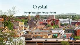  Presentation with england - PPT theme featuring urban legend - nottingham sky line england uk background and a sky blue colored foreground