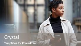  Presentation with young black couples hiking - Amazing slide deck having urban life communication - young black businesswoman standing backdrop and a gray colored foreground