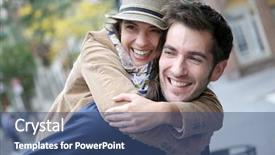  Presentation with giving - PPT layouts consisting of urban lifestyle - man giving piggyback ride background and a  colored foreground