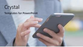  Presentation with nurse and mobile phone - Colorful slide deck enhanced with urban mobility - using mobile phone backdrop and a light blue colored foreground