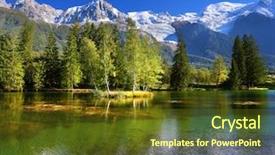  Presentation with park - PPT theme consisting of urban park in chamonix snowy background and a  colored foreground