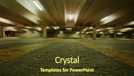  Presentation with parking lot - Cool new slides with urban parking garage at night backdrop and a  colored foreground