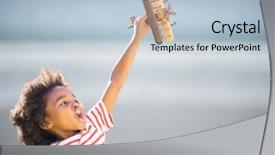  Presentation with baby congratulation boy blue - Amazing slide set having urban planing - boy with toy plane backdrop and a light blue colored foreground