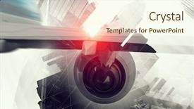  Presentation with urban - Cool new presentation theme with urban planing - business center background mixed media backdrop and a cream colored foreground