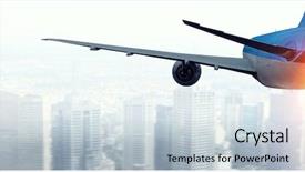  Presentation with business travel - Beautiful presentation featuring urban planing - business travel concept mixed media backdrop and a lemonade colored foreground