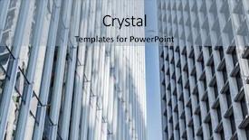  Presentation with jet plane - Cool new slide deck with urban planing - jet plane flying over downtown backdrop and a light blue colored foreground