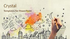  Presentation with city planning - Audience pleasing PPT theme consisting of senior man wearing flower garland backdrop and a light gray colored foreground