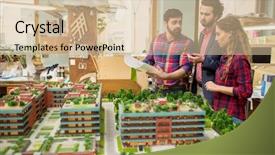  Presentation with city planning - Beautiful presentation featuring urban planning - group of young architects discussing backdrop and a soft green colored foreground